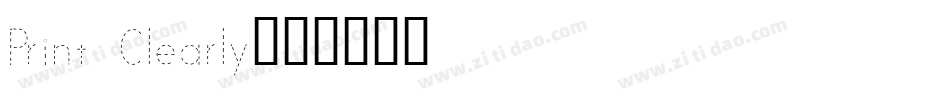 Print Clearly字体转换